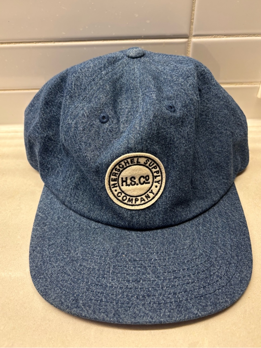 4 for $30- Herschel Supply Co. Glenwood Selvedge Denim Cap-Leather Snap